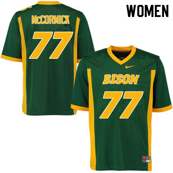 Women #77 Logan McCormick North Dakota State Bison College Football Jerseys Sale-Green - Click Image to Close